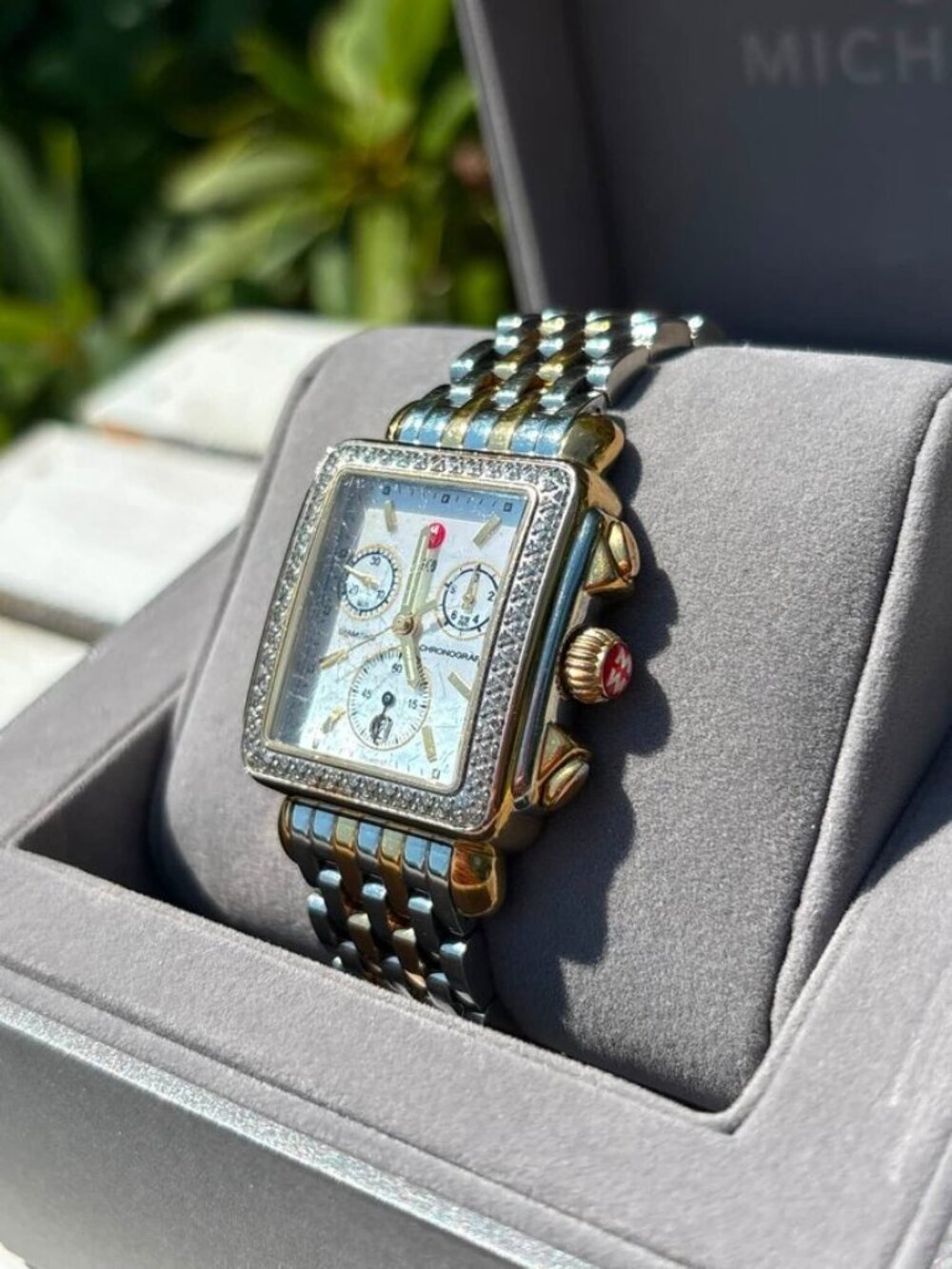 Michele Two-Tone Signature Deco Watch - Picture 2 of 16